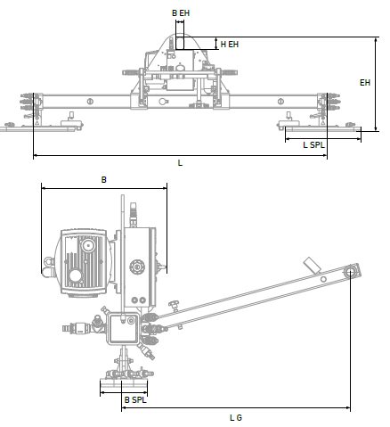 Lifting beam AERO-TIMBER drawing