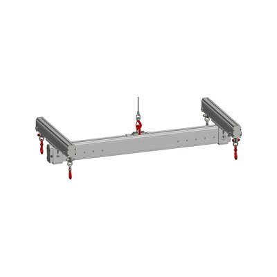 Lightweight adjustable aluminum H-bar spreader beam for load positioning H-bar Aluminium Adjustable Spreader Beams PALHR ALU