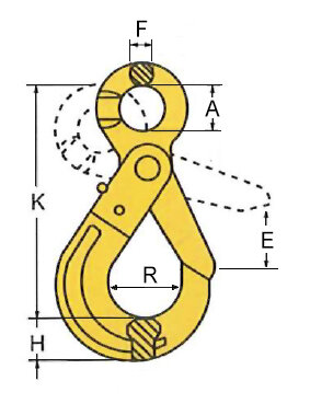 Grade 80 Eye Self-locking hook VAK blueprint