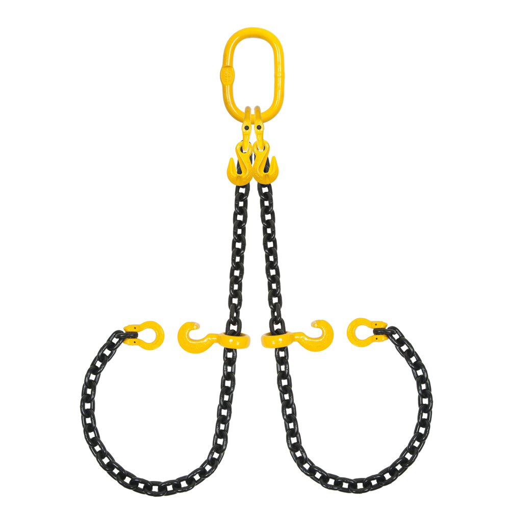 Choker chain sling 2-legs with grab hooks, grade 80 