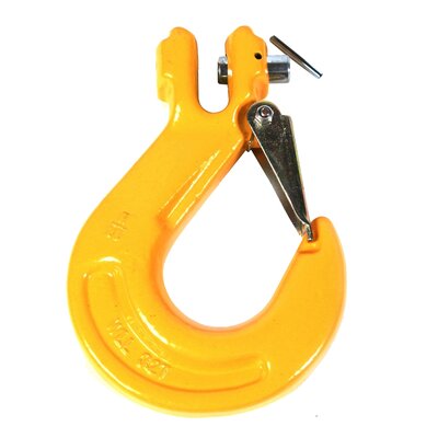 Clevis sling hook with latch, grade 80