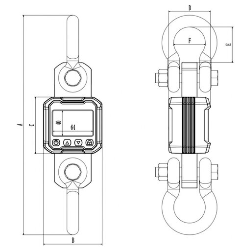 Digital load indicator with remote reading 3-10 t