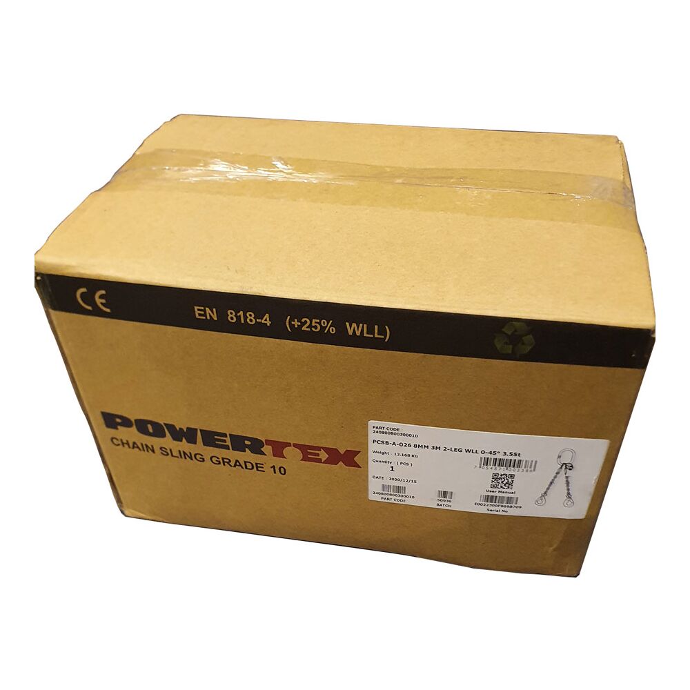 POWERTEX PCSB-A-026 grandininiai stropai G10 dėžėje 
