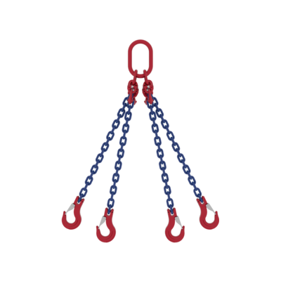 Four leg chain sling with SHC latch hooks