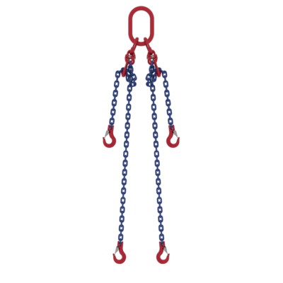 Powertex Four-Leg Chain Sling with Latch Hooks for Heavy Lifting