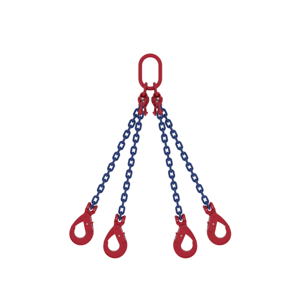 Chain Sling Powertex 4-leg with Safety Hooks, Grade 10