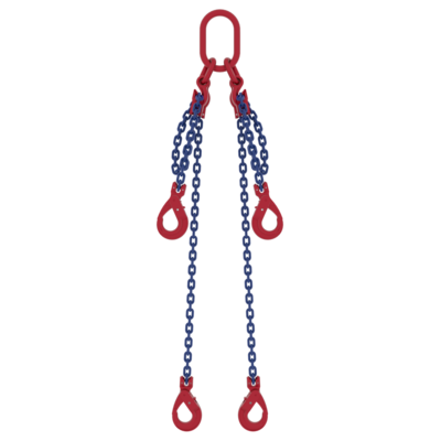 Powertex Four-Leg Chain Sling with Safety Hooks for Heavy Lifting
