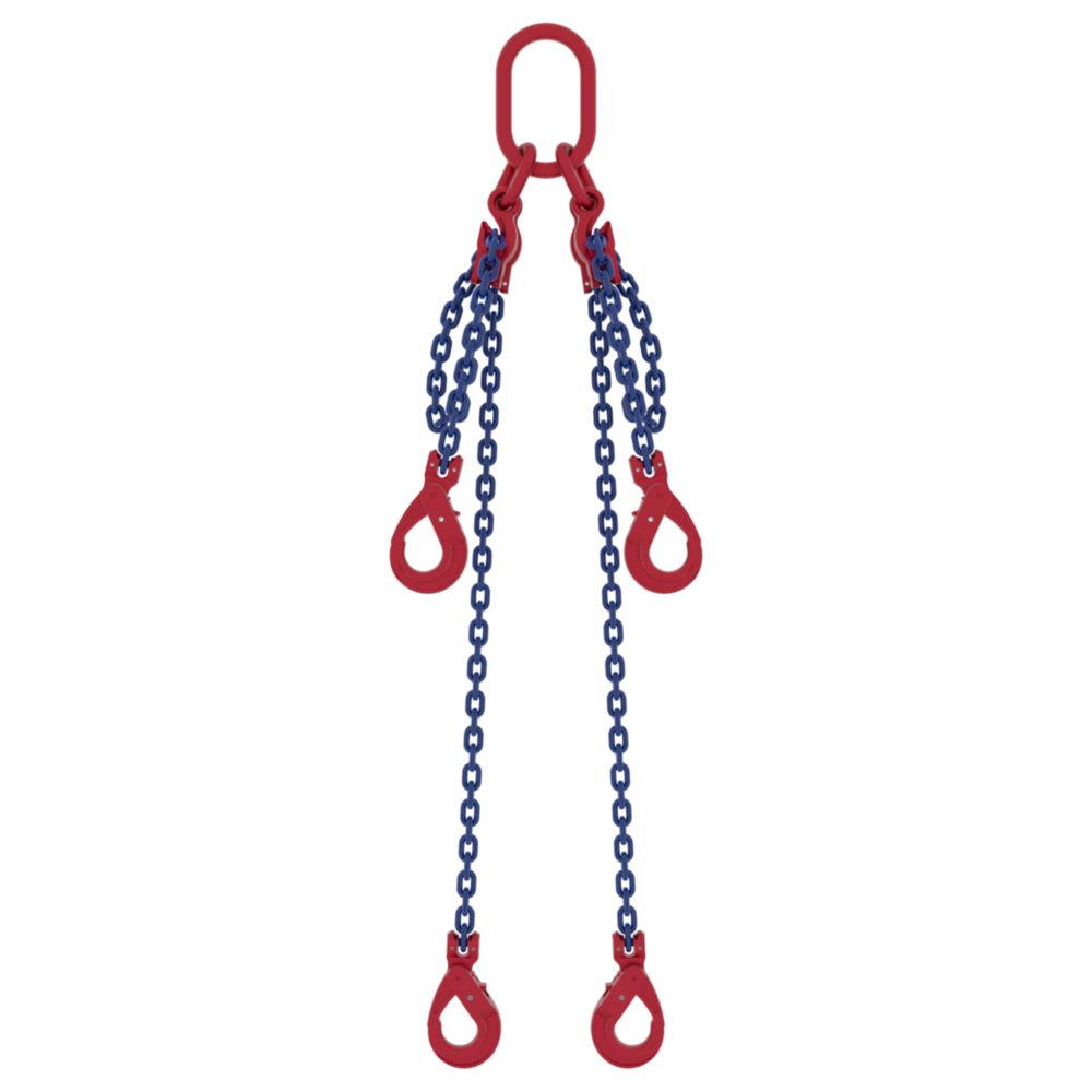 Powertex Four-Leg Chain Sling with Safety Hooks for Heavy Lifting
