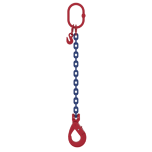 One leg chain sling with SCL safety hook