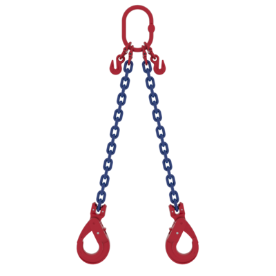 Two leg chain sling with SLC safety hooks