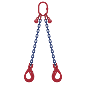 Two leg chain sling with SLC safety hooks