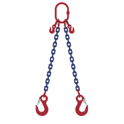 Powertex Two-Leg Chain Sling with Latch Hooks for Heavy Lifting
