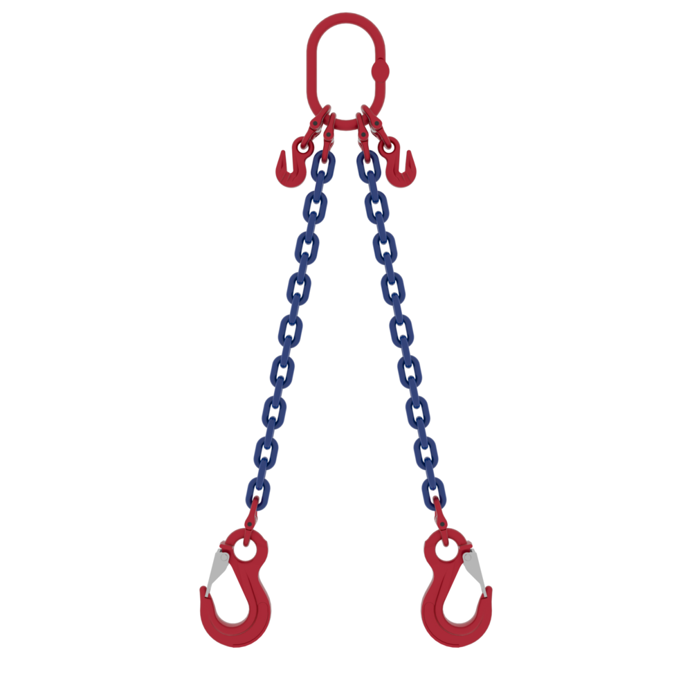 Powertex Two-Leg Chain Sling with Latch Hooks for Heavy Lifting