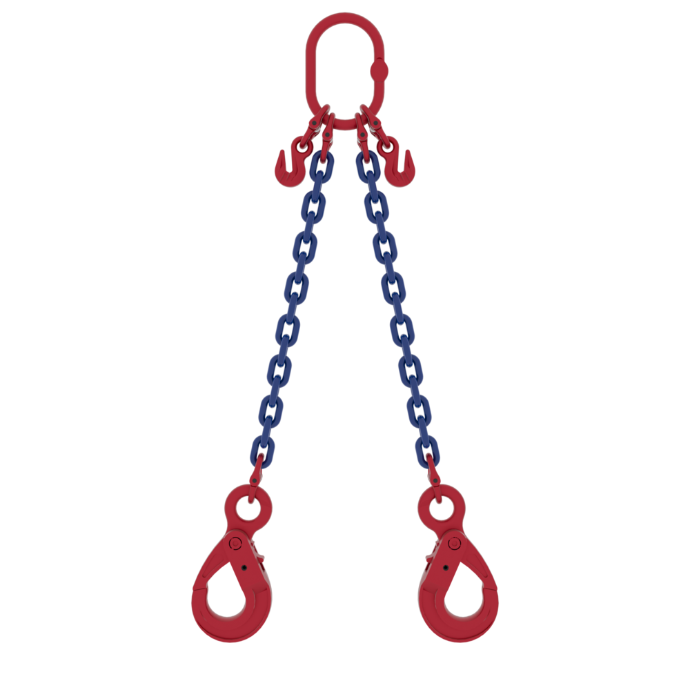 Powertex Two-Leg Chain Sling with Safety Hooks for Heavy Lifting