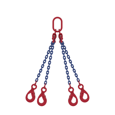 Powertex Four-Leg Chain Sling with Safety Hooks for Heavy Lifting
