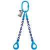 Complete Grade 10/100 2-part Powertex chain sling with clevis Yoke components.