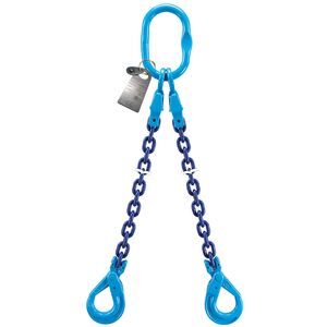 Complete Grade 10/100 2-part Powertex chain sling with clevis Yoke components.