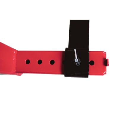 Fork arm with locking mechanism for adjustable loading forks