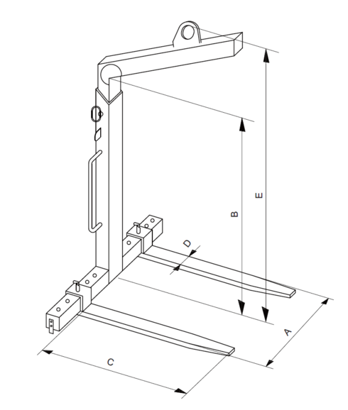 Pallet Fork PFAB drawing