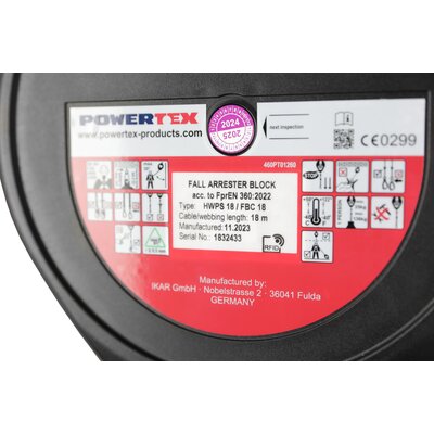 Kritimo sulaikymo blokas (su plieno lynu) – POWERTEX FBC