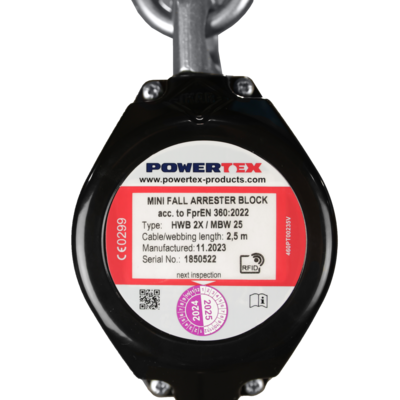 Mini kritimo stabdymo blokas su juosta - POWERTEX MBW25 | © CERTEX Danmark A/S