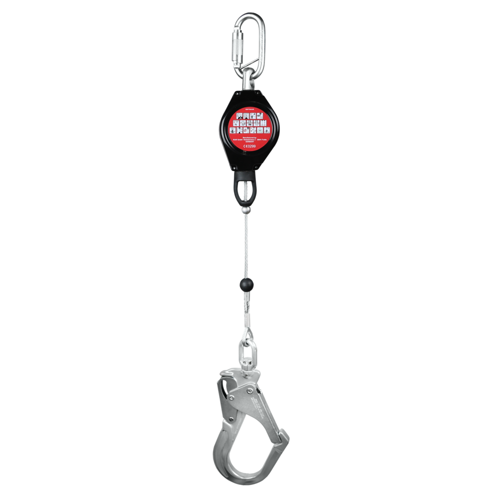 Mini kritimo sulaikymo blokas su plieniniu lynu - POWERTEX MBC25 