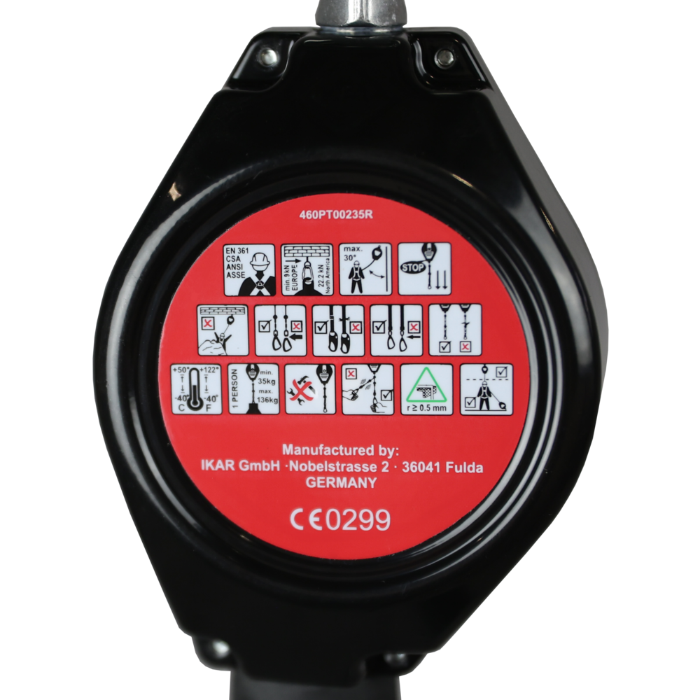 Mini kritimo sulaikymo blokas su plieniniu lynu - POWERTEX MBC25 