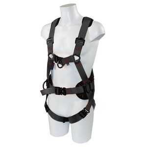 The fall arrest harness POWERTEX HW PLUS r-PET frontal view.