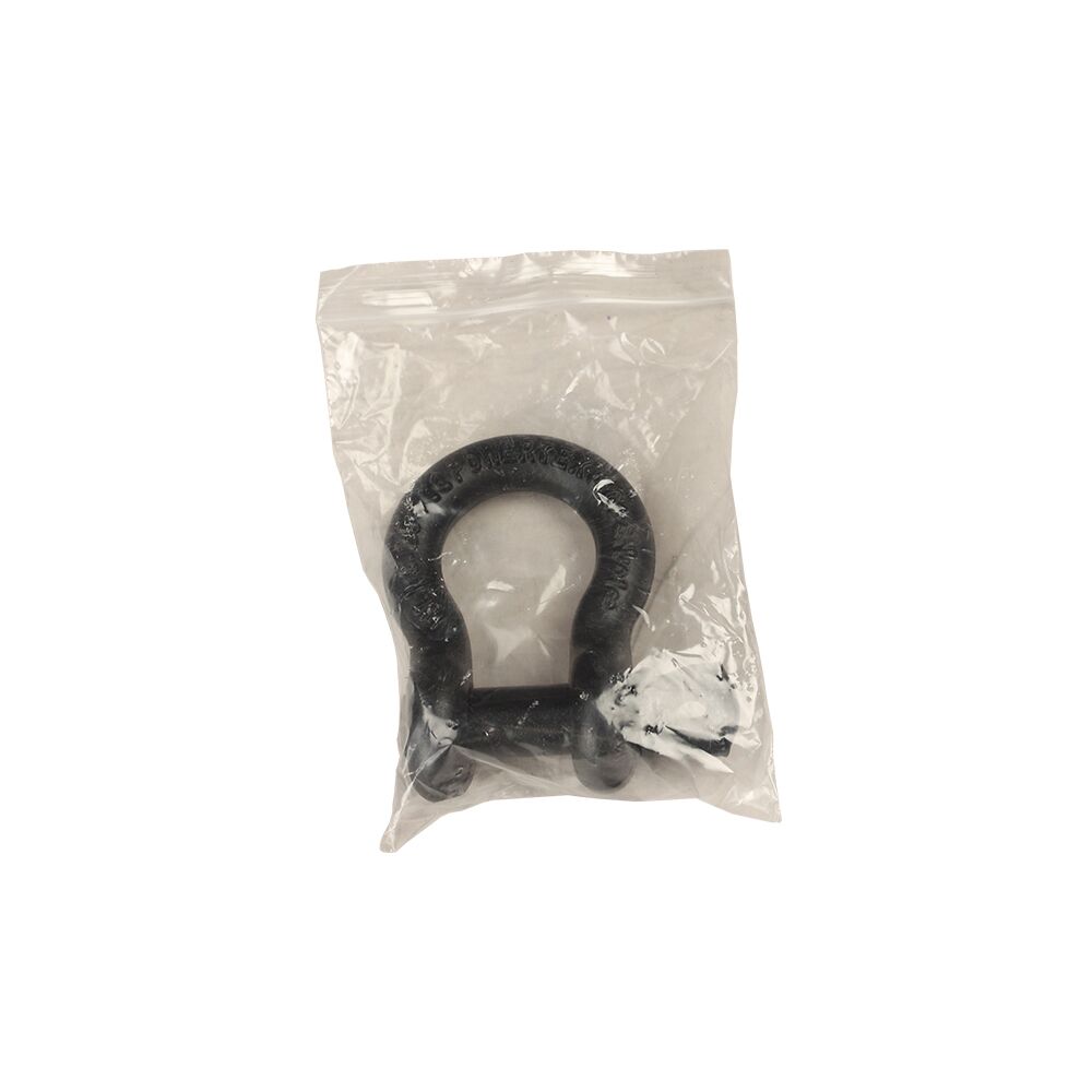 Black painted POWERTEX Shackle packed in plastic bag