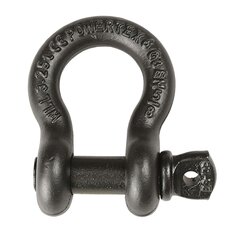 POWERTEX Bow shackle painted in mat black, for use in the entertainment industry Bow Shackle POWERTEX PBSP Blackline front
