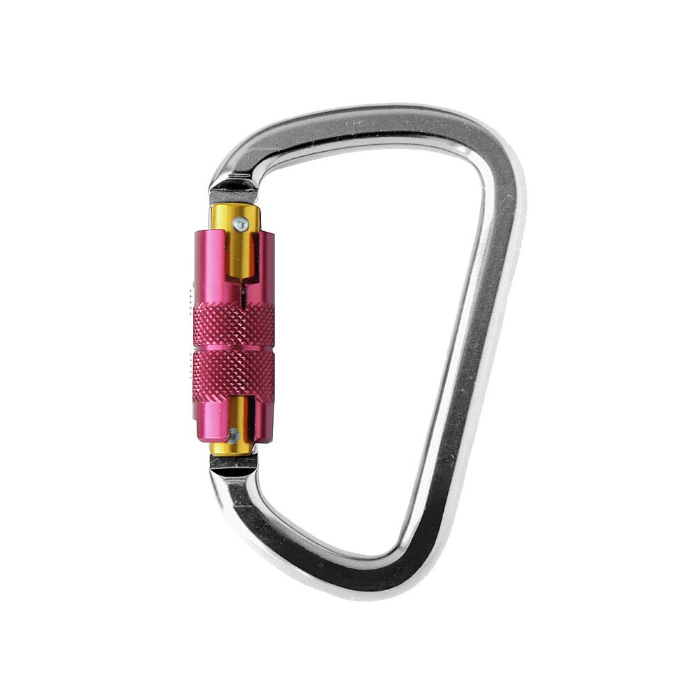 Detachable carabiner AZ 014T with twist lock gear. Weight 100 grams, 117 x 72 mm, Opening 24 mm.