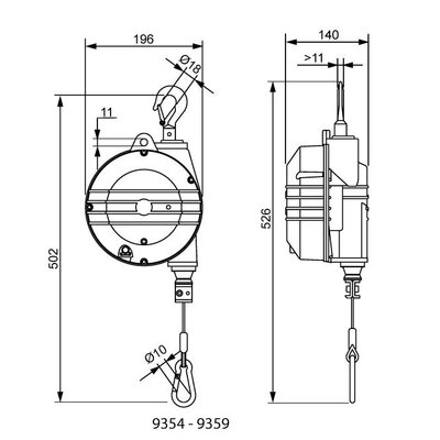 Tool balancer, heavy-weight design