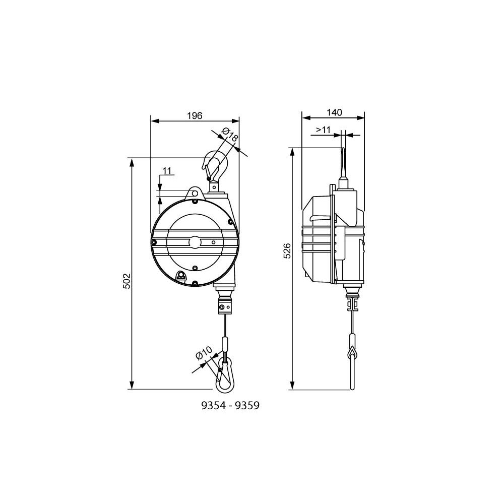 Tool balancer, heavy-weight design