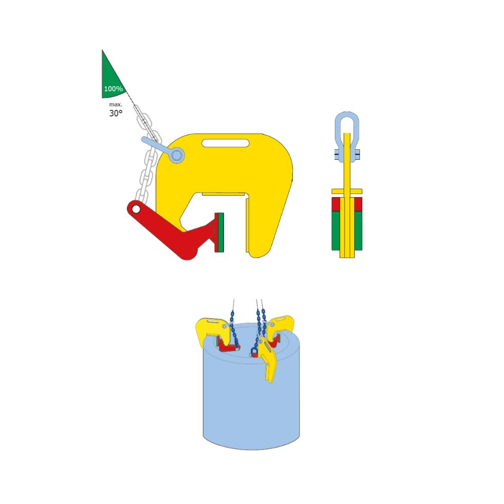 Betono žiedų ir vamzdžių griebtuvas TBC - TBC-A