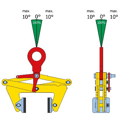 Vertical lifting clamp TBLC - Non marking