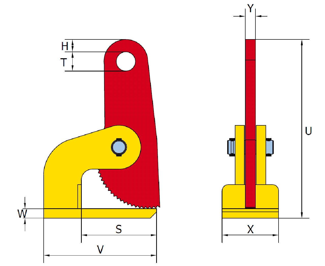 Horizontal Lifting Clamp FHX-V drawing Horizontal Lifting Clamp FHX-V drawing