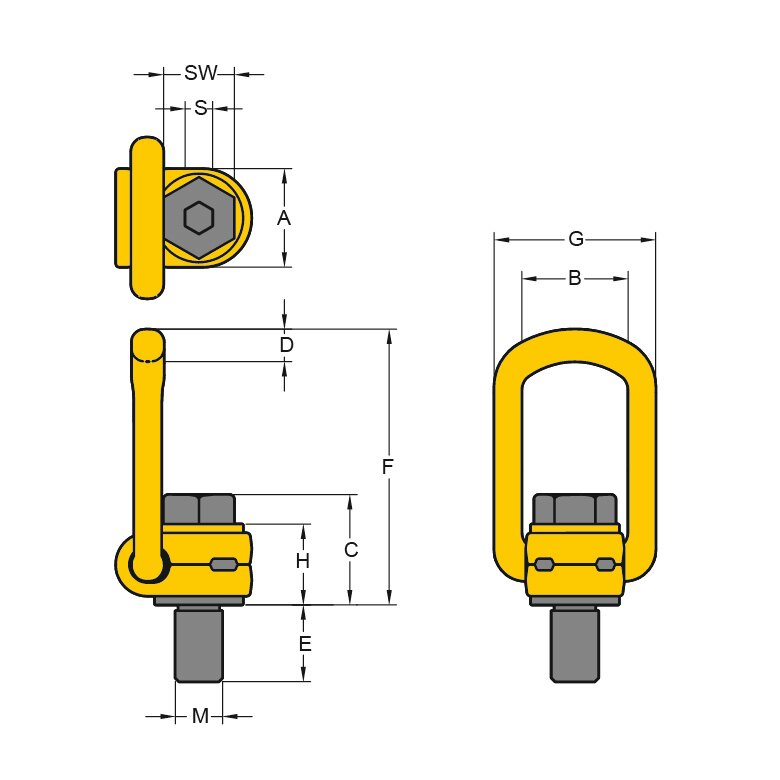 Lifting Point 8-211 Long bolt measurement Lifting Point 8-211 Long bolt measurement