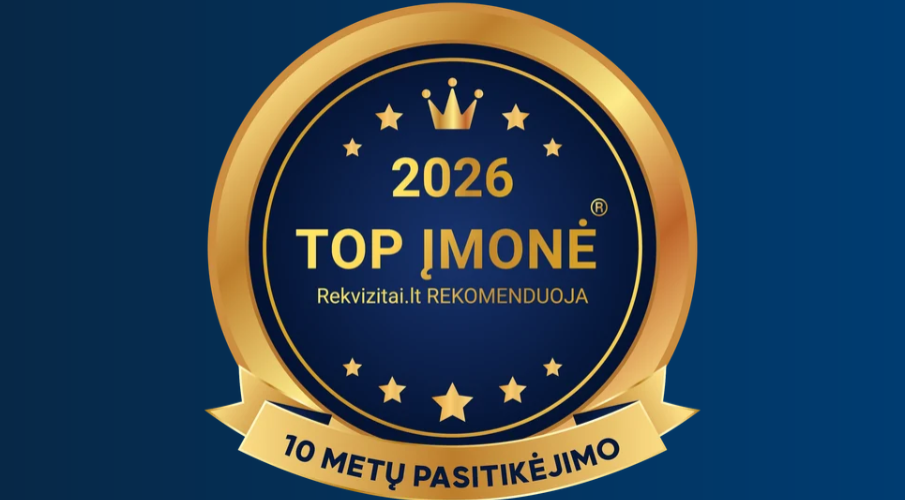 CERTEX LIETUVA pripažinta „TOP ĮMONĖ 2026“