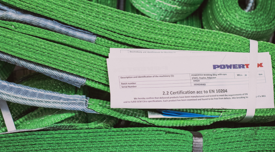 Tekstilinių stropų patikra: kada naudoti stropus nebesaugu?