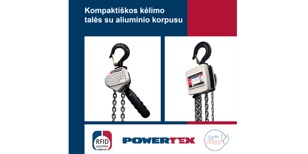 POWERTEX aliumininės talės