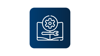 Icon KnowHow Icon KnowHow blue and white