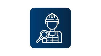 Icon inspection Icon inspection blue and white
